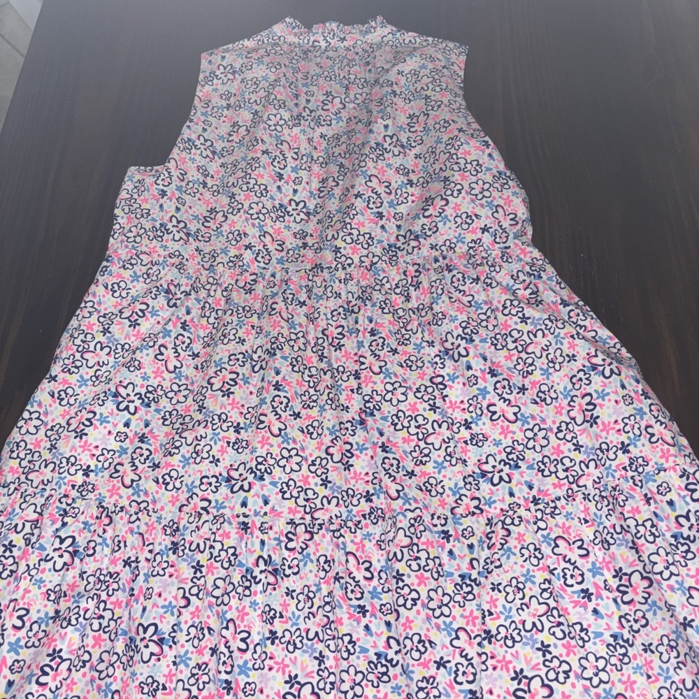 Lilly Pulitzer Novella Tiered Dress Sz M Multi Sun Resort Travel Lined Cotton - Picture 10 of 12